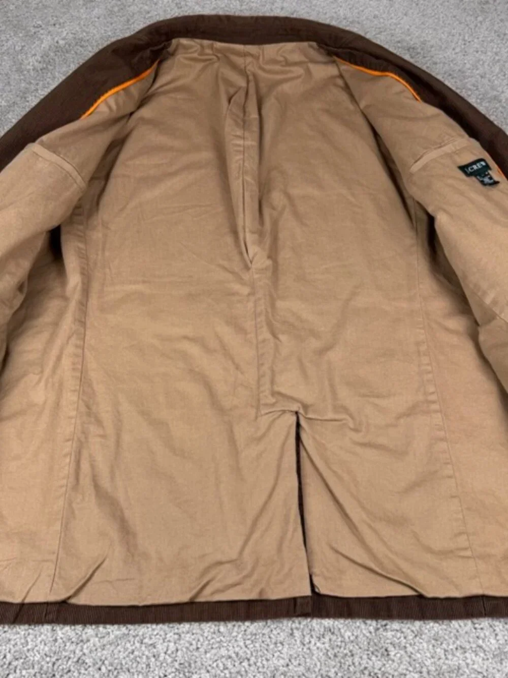 Vintage J Crew Cord Blazer Men's XL Brown Corduroy Sport Coat Jacket 65760